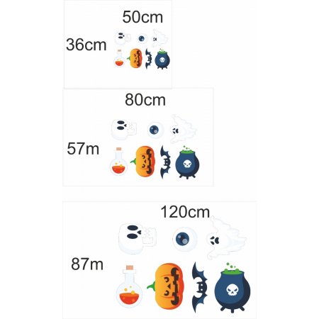 Αυτοκόλλητο βιτρίνας - Halloween 05 (Σετ 6 αυτοκόλλητα)