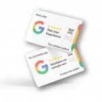 Nfc Tap Or scan QR Code Κάρτα αξιολογήσεων Google με το logo σας