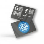 Scan QR Code Google, Instagram, Facebook and WiFi ratings card