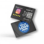 Nfc tap or scan desktop Instagram reviews stand with NFC and QR Code