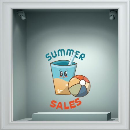 Αυτοκόλλητο εκπτώσεων - Summer sale 58