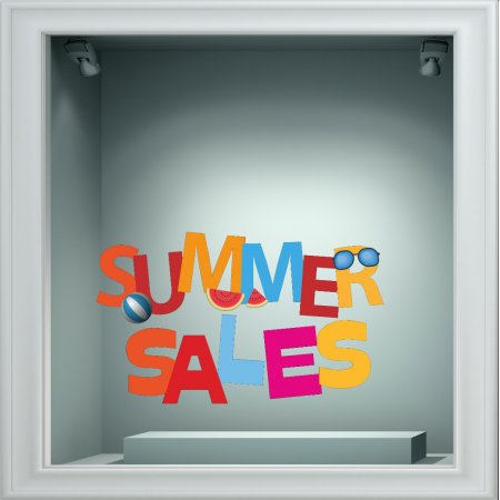 Αυτοκόλλητο εκπτώσεων - Summer sale 66