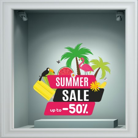 Αυτοκόλλητο εκπτώσεων - Summer sale 67