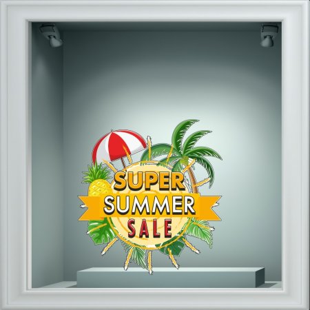 Αυτοκόλλητο εκπτώσεων - Summer sale 80