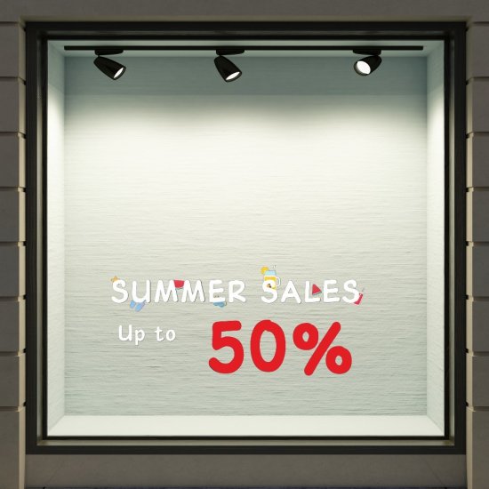 Αυτοκόλλητο εκπτώσεων - Summer sale 82