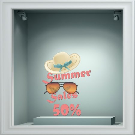 Αυτοκόλλητο εκπτώσεων - Summer sale 84