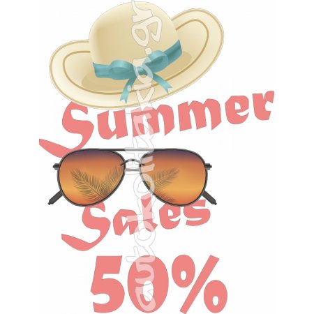 Αυτοκόλλητο εκπτώσεων - Summer sale 84