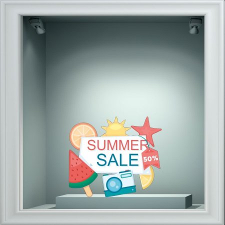 Αυτοκόλλητο εκπτώσεων - Summer sale 86