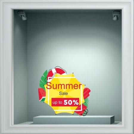 Αυτοκόλλητο εκπτώσεων - Summer sale 87