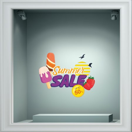 Αυτοκόλλητο εκπτώσεων - Summer sale 52