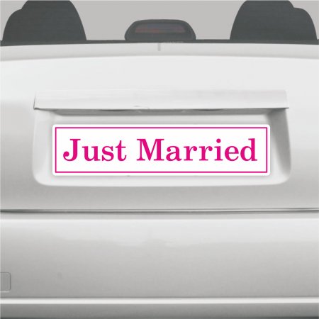 Διακόσμηση Γάμου - Αυτοκόλλητο πινακίδας Just Married