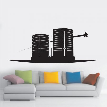 Wall Sticker - Circular Buildings